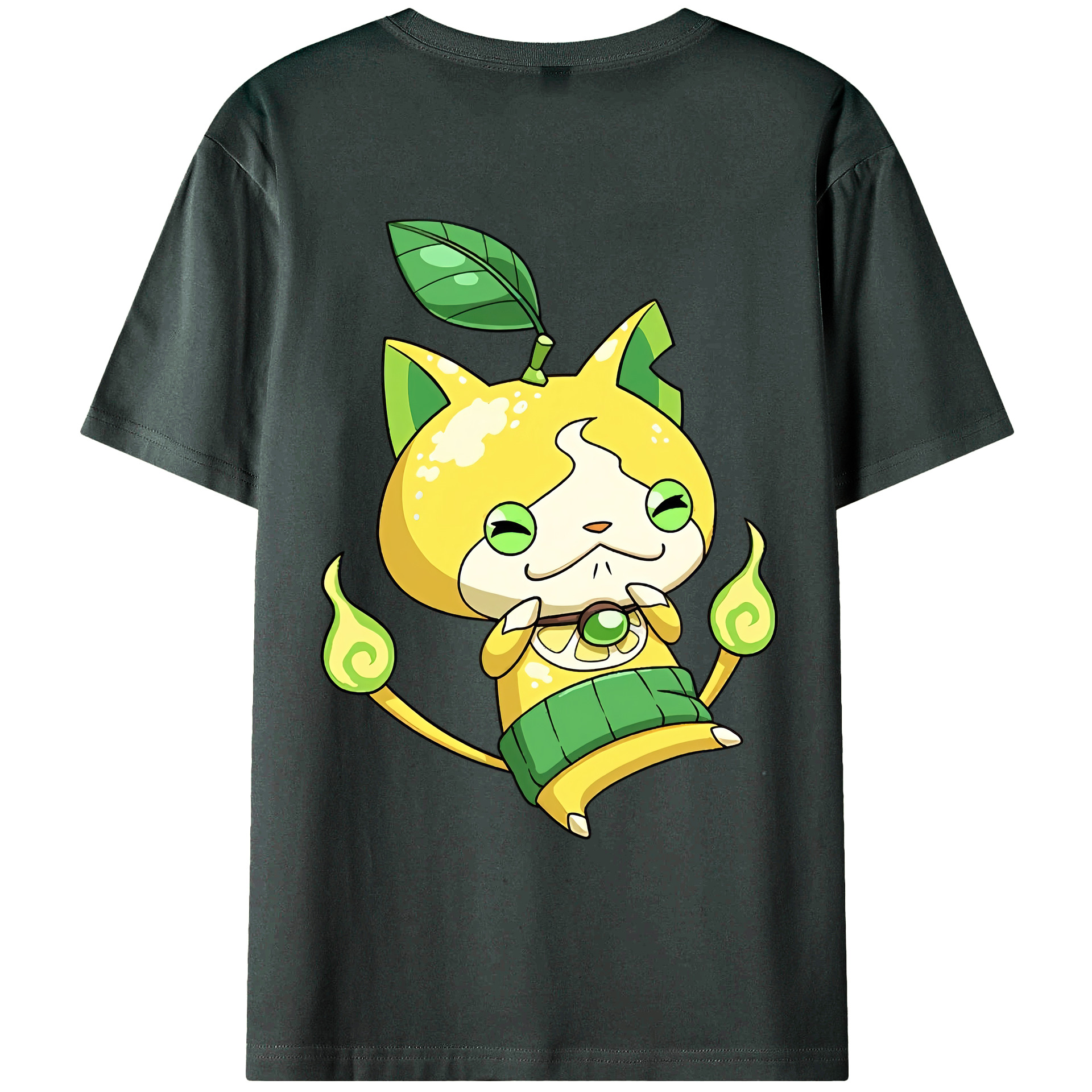 （画像用） 妖怪ウォッチ Yo-kai Watch 綿100％ メンズ半袖Tシャツ（バックプリント） 通気性